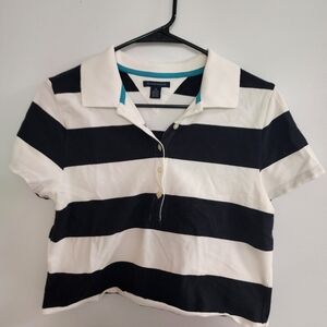 Tommy Hilfiger Cropped Striped Polo